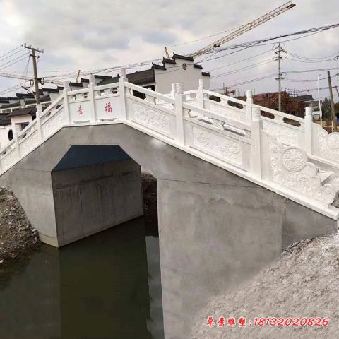 汉白玉村庄石雕桥