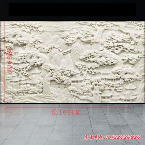 汉白玉风景石浮雕