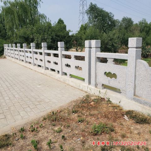 公园大理石桥梁栏板石雕