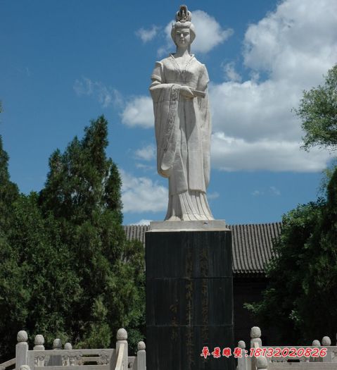 景区古代名人武则天石雕