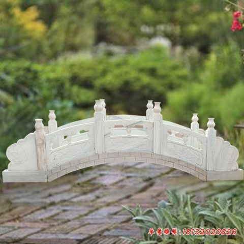 公园莲花浮雕小桥石雕