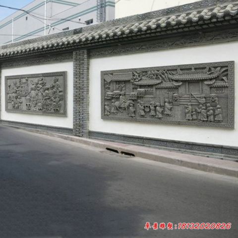 青石古代人物石浮雕