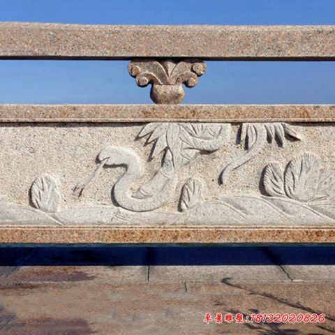 十二生肖浮雕栏板石雕