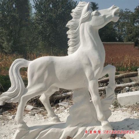 企业动物奔马石雕