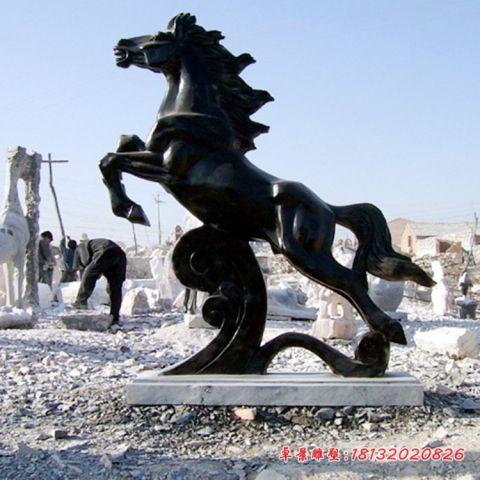 广场青石仿古马石雕
