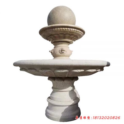大理石公园双层风水球石雕