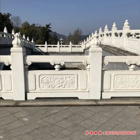 寺庙汉白玉栏板石雕