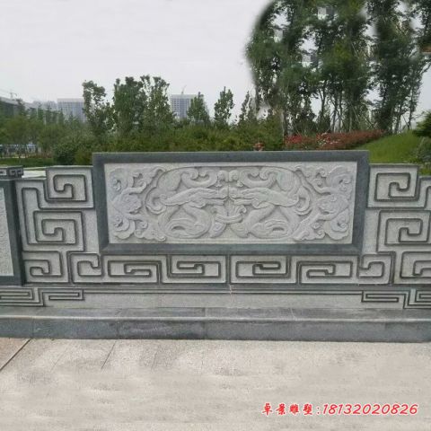 别墅围墙栏板石雕