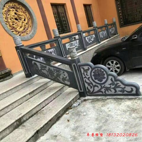 寺庙走廊仿古栏板石雕