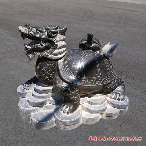 公园青石仿古石雕龙龟