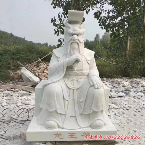 景区汉白玉龙王石雕