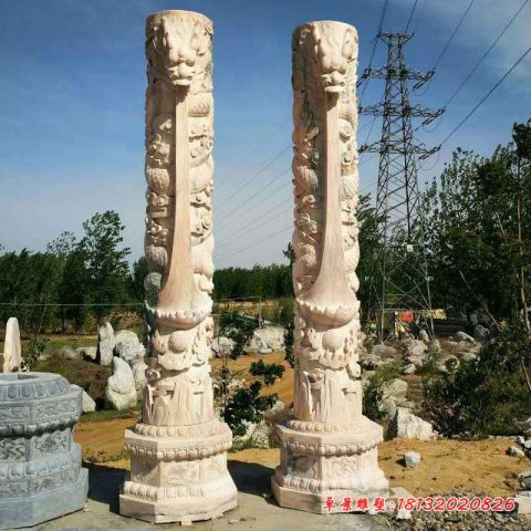 景区大理石龙柱