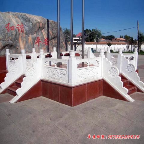 企业广场汉白玉升旗台