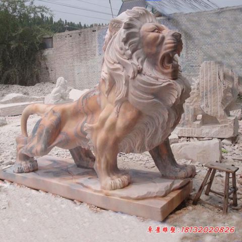 欧式晚霞红狮子