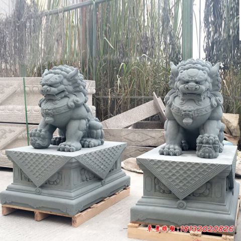 门前大理石北京狮石雕
