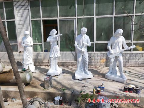 汉白玉西方音乐人物石雕