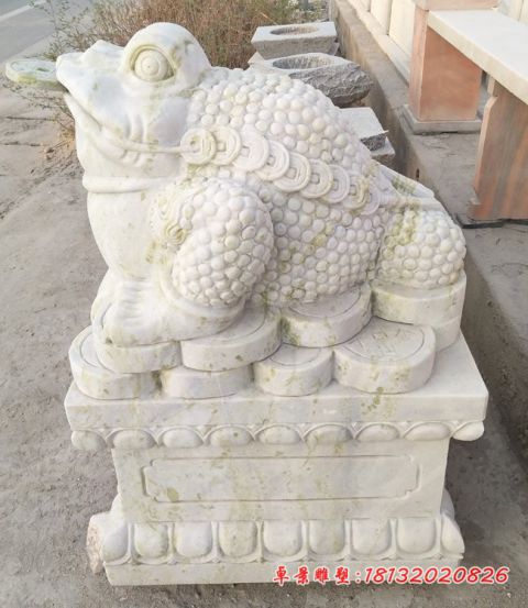 企业招财金蟾石雕