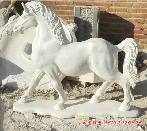 汉白玉动物石雕马