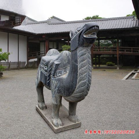 公园动物青石骆驼石雕