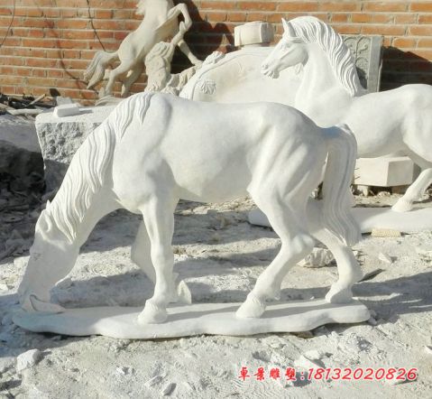 石雕公园汉白玉马