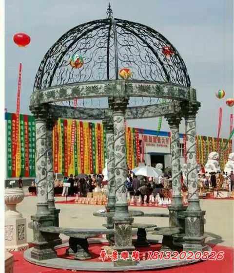 公园大理石欧式凉亭石雕