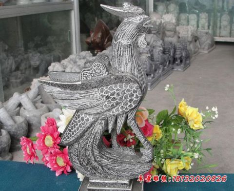 小区凤凰石雕