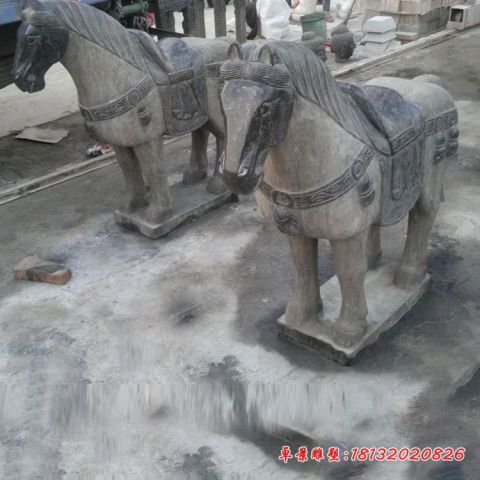 公园动物青石小马石雕