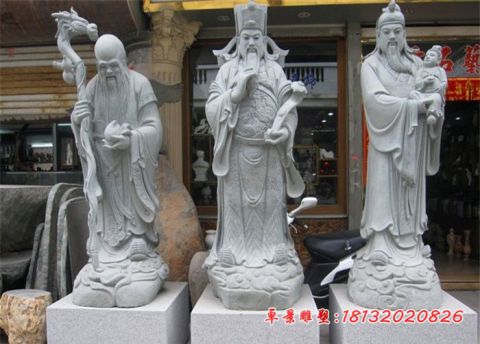 景区福禄寿神像石雕