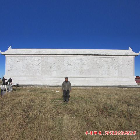 大理石景区九龙壁石雕