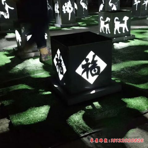 公园镂空大理石灯