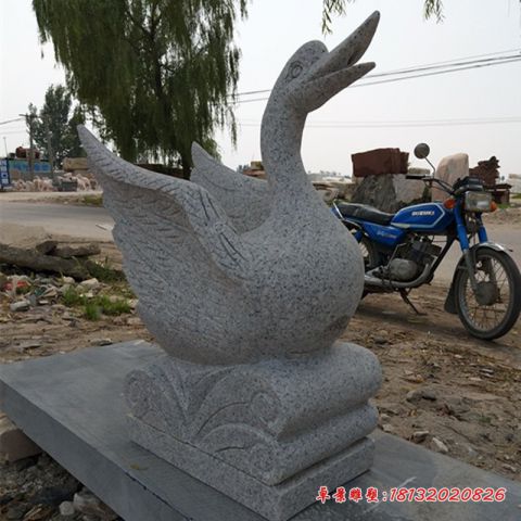 大理石小区喷水天鹅石雕