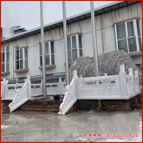 大理石企业升旗台石雕