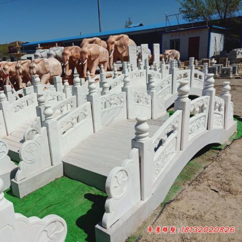 小区汉白玉小桥石雕