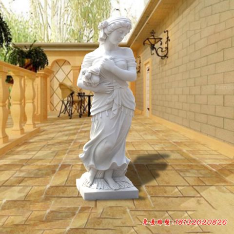 汉白玉西方人物四季女神雕塑