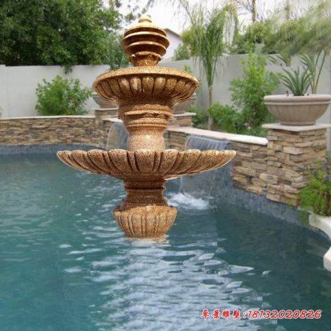 公园黄金麻喷泉石雕