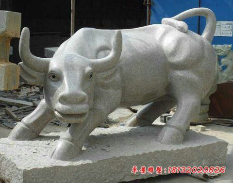 企业石雕华尔街牛