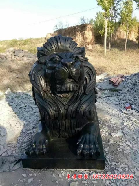 门前仿古西洋狮子石雕