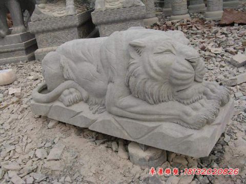 公园大理石动物老虎石雕