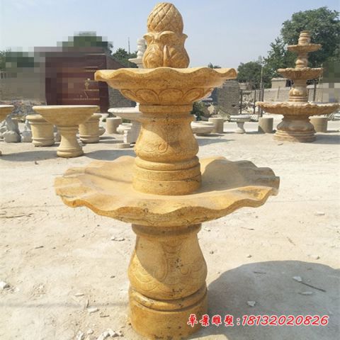 庭院大理石双层喷泉石雕