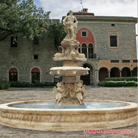 欧式西方人物喷泉石雕