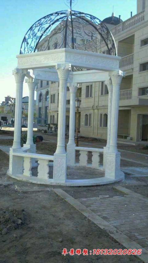 汉白玉欧式凉亭石雕