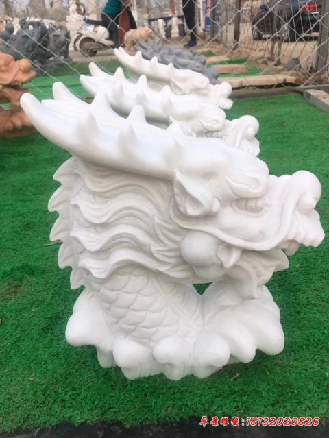 汉白玉喷水龙头石雕