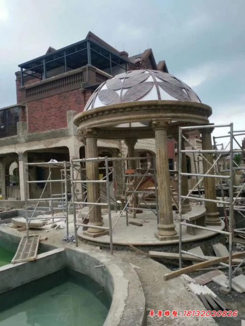 公园欧式别墅凉亭石雕