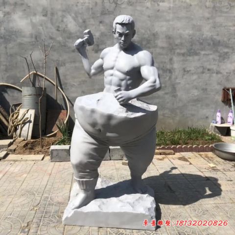 商场健身人物石雕