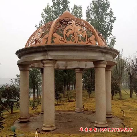景区大理石欧式凉亭石雕