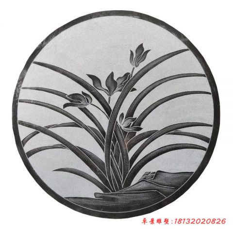 青石兰花石浮雕