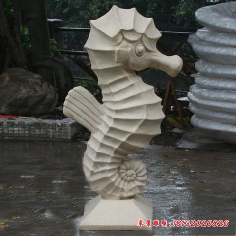 公园动物石雕喷水海马