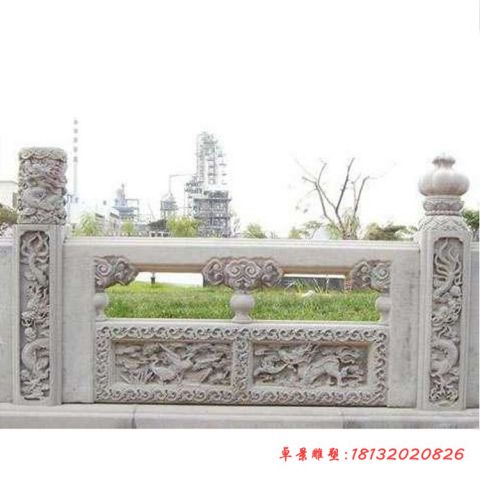 麒麟仙鹤浮雕石栏板
