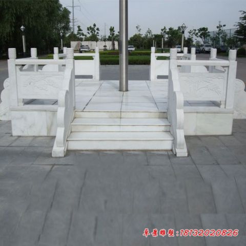 汉白玉企业广场升旗台石雕