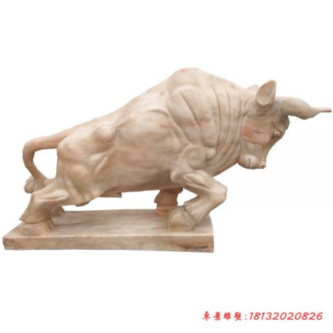 企业晚霞红拓荒牛雕塑